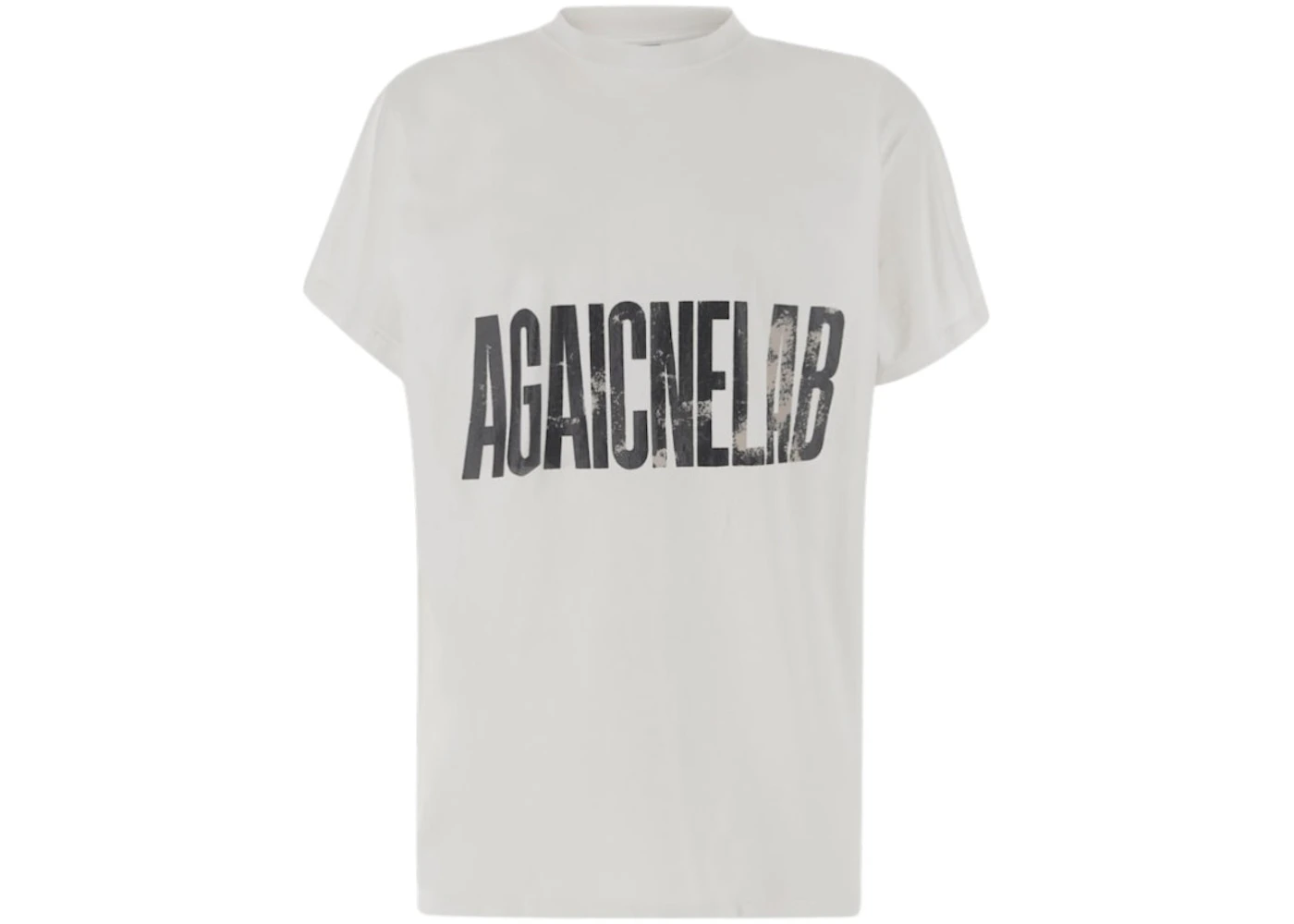 Balenciaga Agaicnelab Pattern Cotton T-shirt White