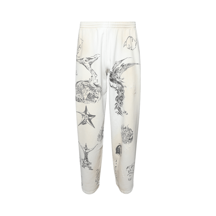 Balenciaga Baggy Sweatpants 'Off White/Black'