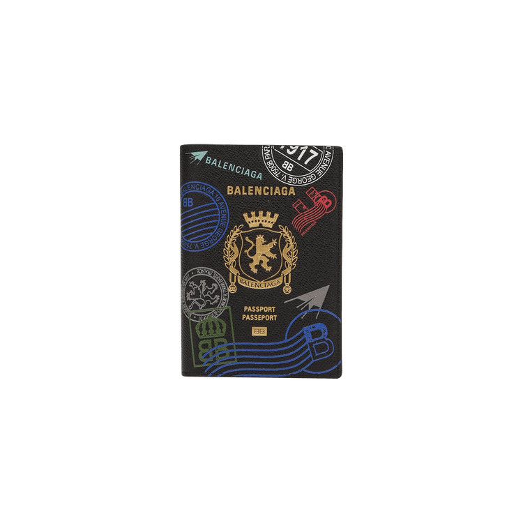 Balenciaga Passport Holder 'Black/Multicolor'