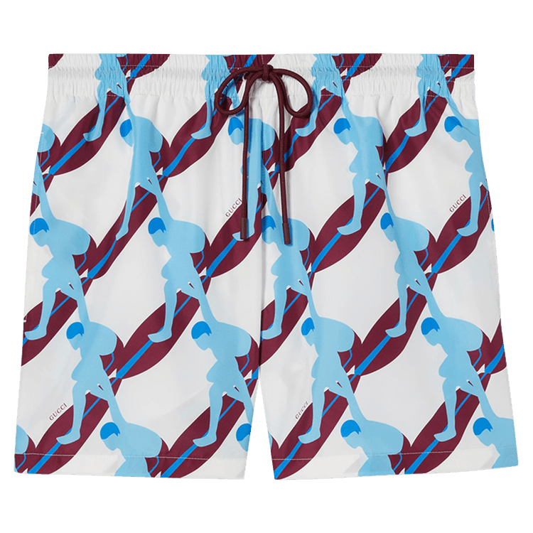 Gucci Technical Poplin Swim Short 'White/Sky'