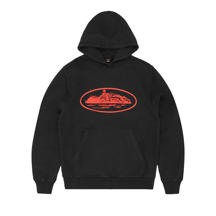 Corteiz Alcatraz Hoodie V2 'Black/Red'
