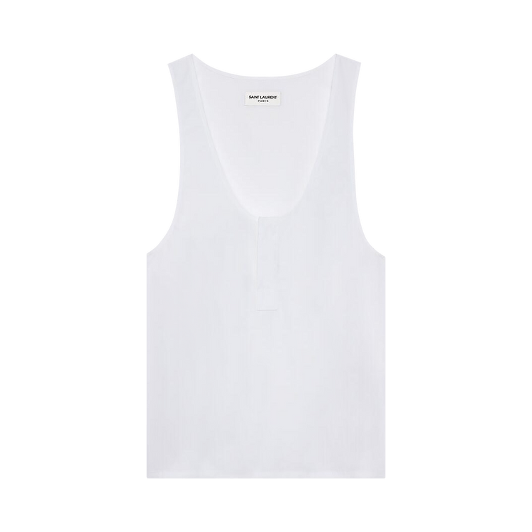 Saint Laurent Henley Tank 'Blanc'