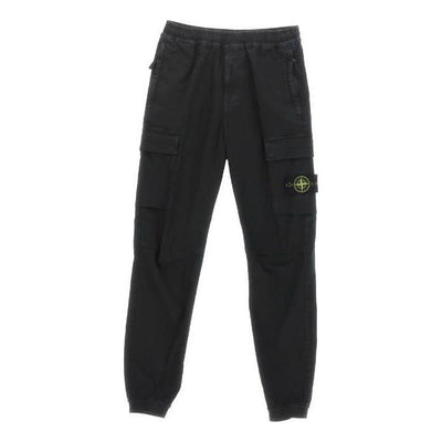 STONE ISLAND Stretch Cotton Cargo Pants 'Black'