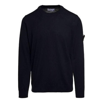 STONE ISLAND Wool Crewneck Sweater 'Navy Blue'