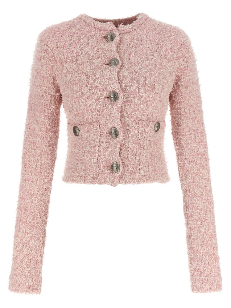 Balenciaga Tweed Cropped Cardigan