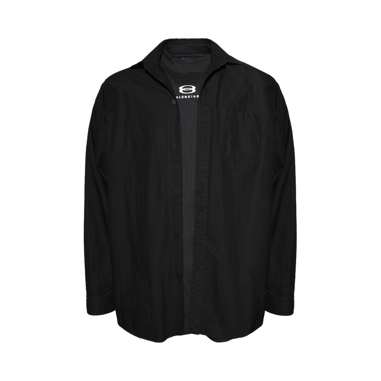 Balenciaga Unity Sports Icon Layered Oversized Shirt 'Black'