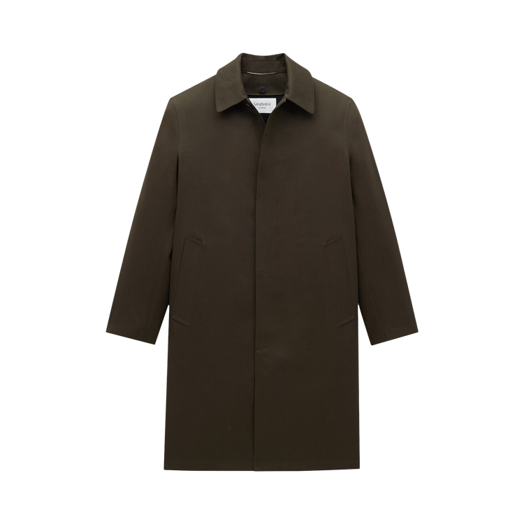 Saint Laurent Thermal Waterproof Raincoat 'Vert Fonce'