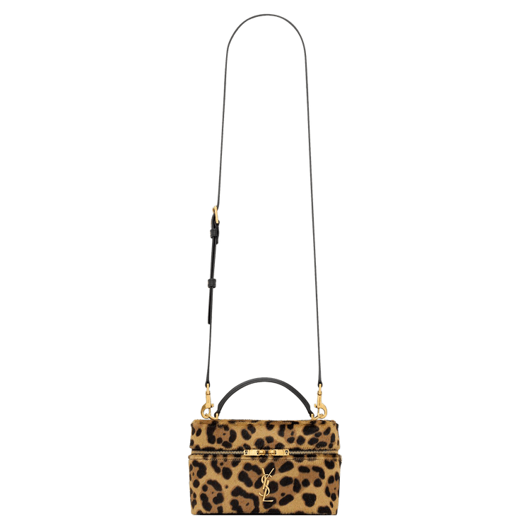 Saint Laurent Gaby Vanity In Leopard 'Manto Naturale/Nero'
