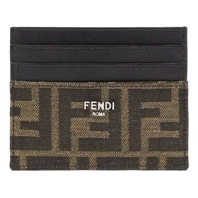 Fendi SS26 FF Jacquard Card Holder 'Brown'