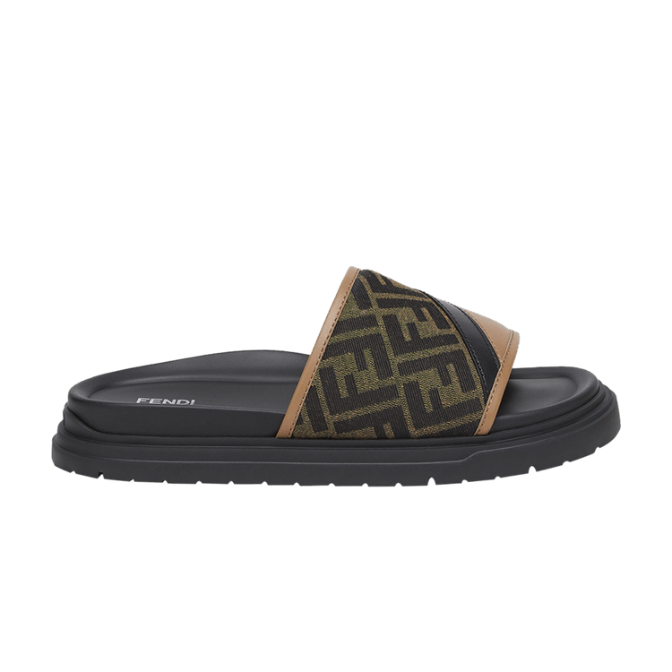Fendi Diagonal Slides 'FF Jacquard - Brown'