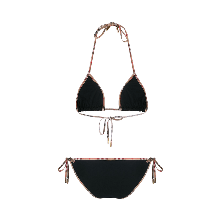 Burberry Vintage Check Trim Bikini 'Black'