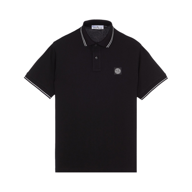 Stone Island Compass Patch Logo Polo Shirt 'Black'