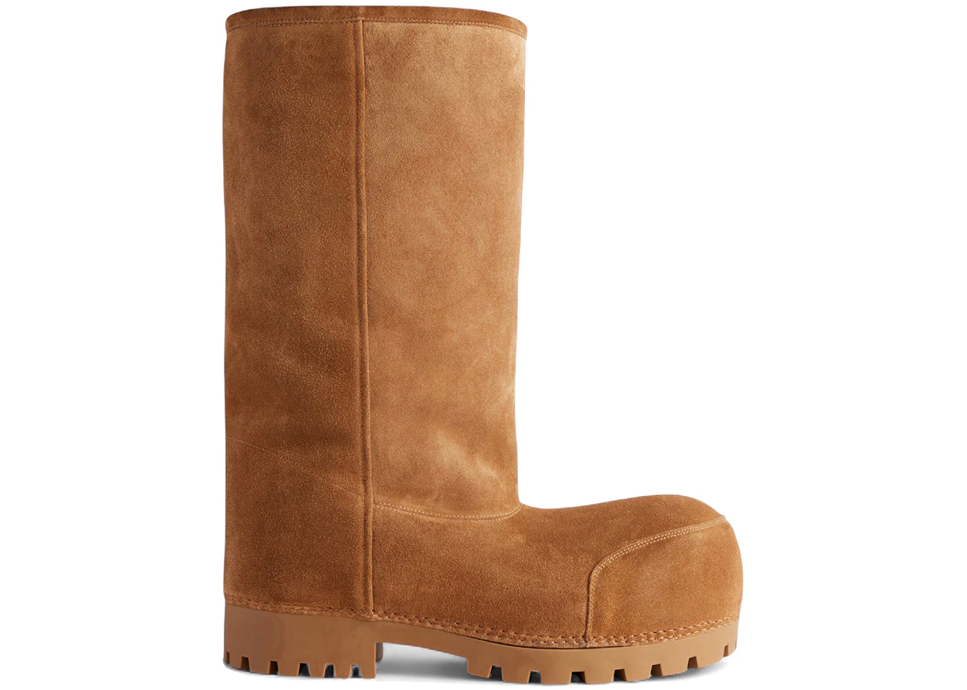 Balenciaga Alaska Fur High Boot Brown