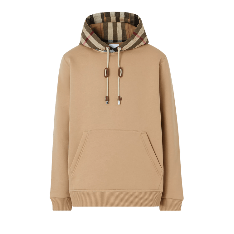 Burberry Hoodie With Check Hood 'Camel'