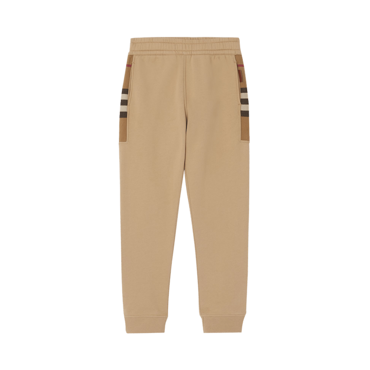 Burberry Check Side Panel Sweatpants 'Camel'