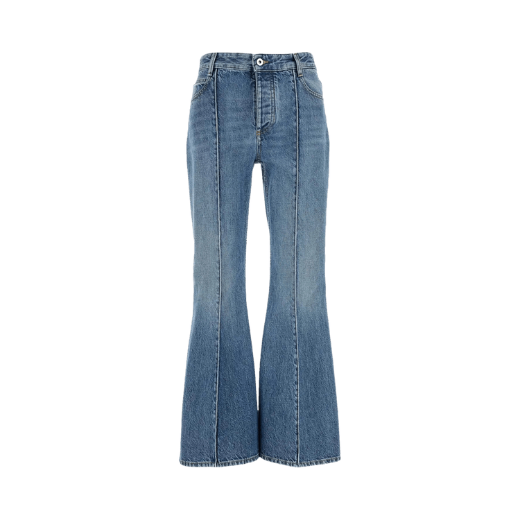 Bottega Veneta Cropped Kick Flare Leg Denim 'Mid Blue'