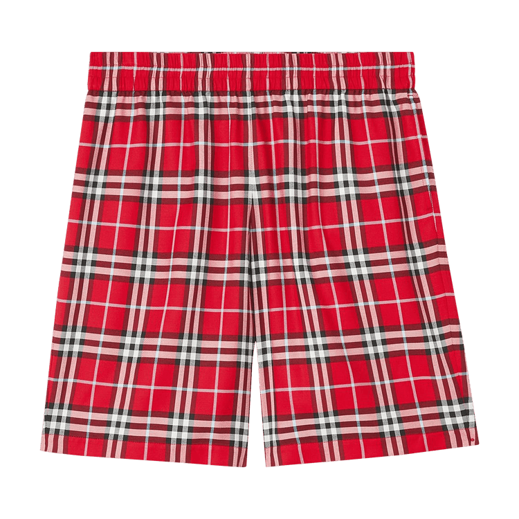 Burberry Check Print Track Shorts 'Chili Red'
