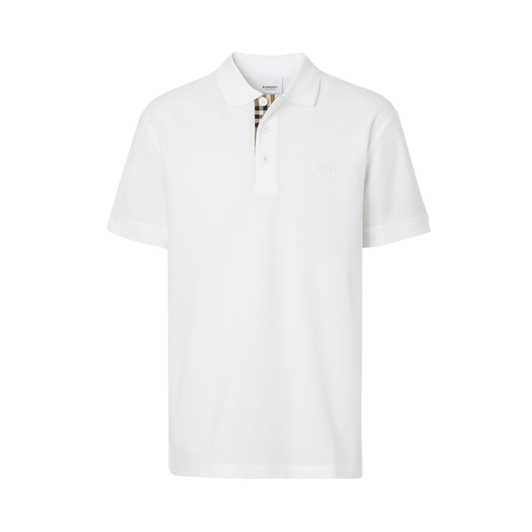 Burberry Monogram Motif Piqué Polo Shirt 'White'