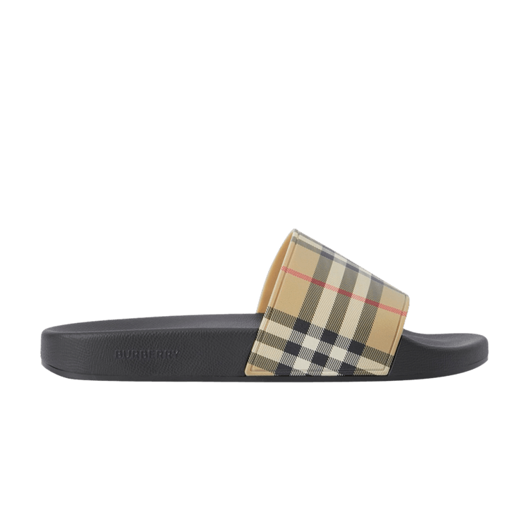 Burberry Wmns Check Print Slide 'Archive Beige'