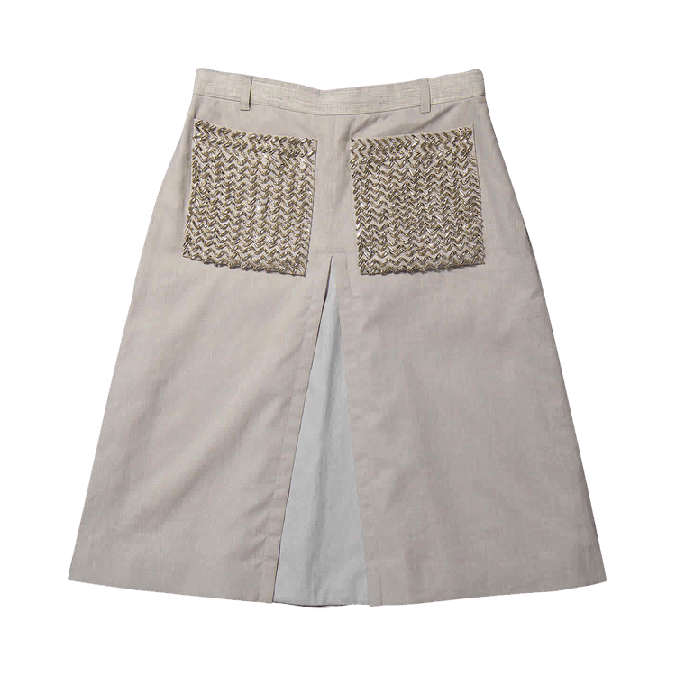 Burberry Pleated Midi Skirt 'Dark Grey Melange'
