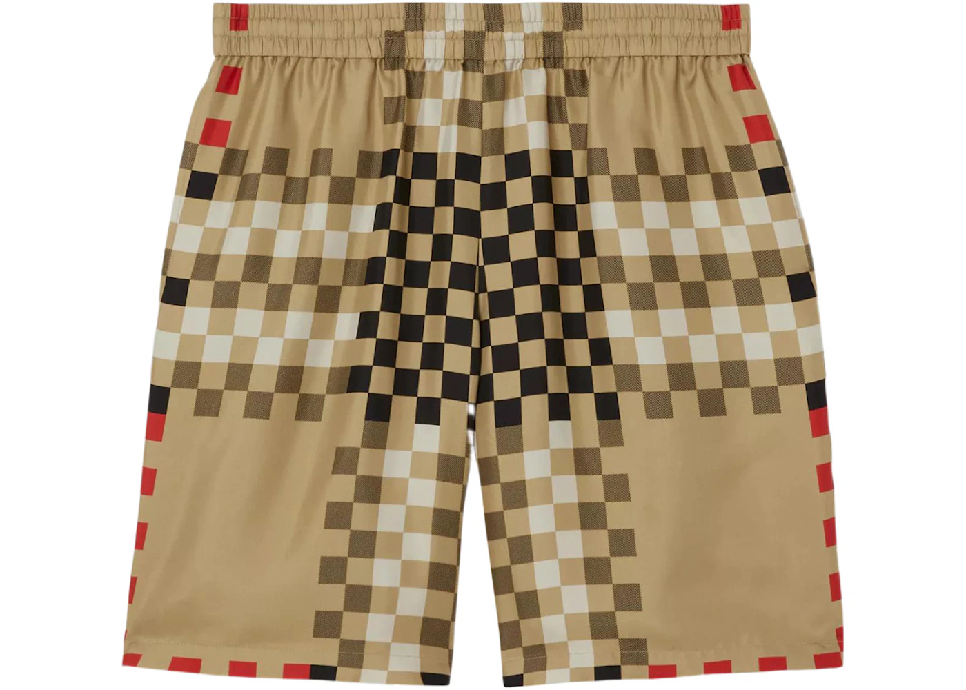 Burberry Pixel Check Shorts Beige