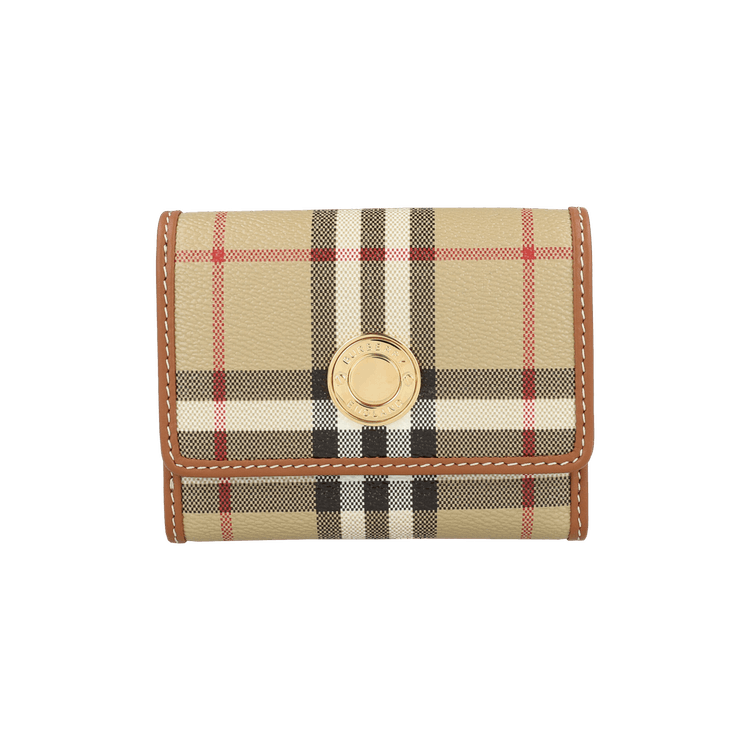 Burberry Lancaster Check Trifold Wallet 'Archive Beige'