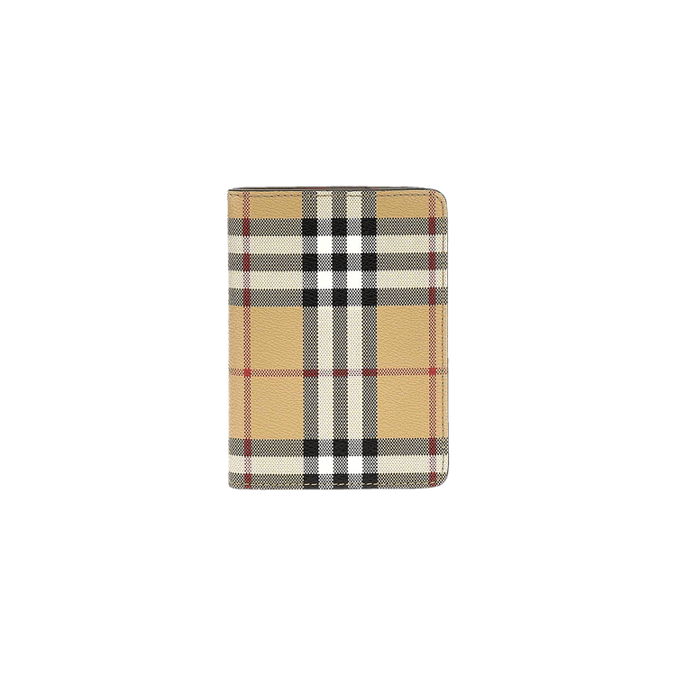 Burberry Check Passport Holder 'Beige'