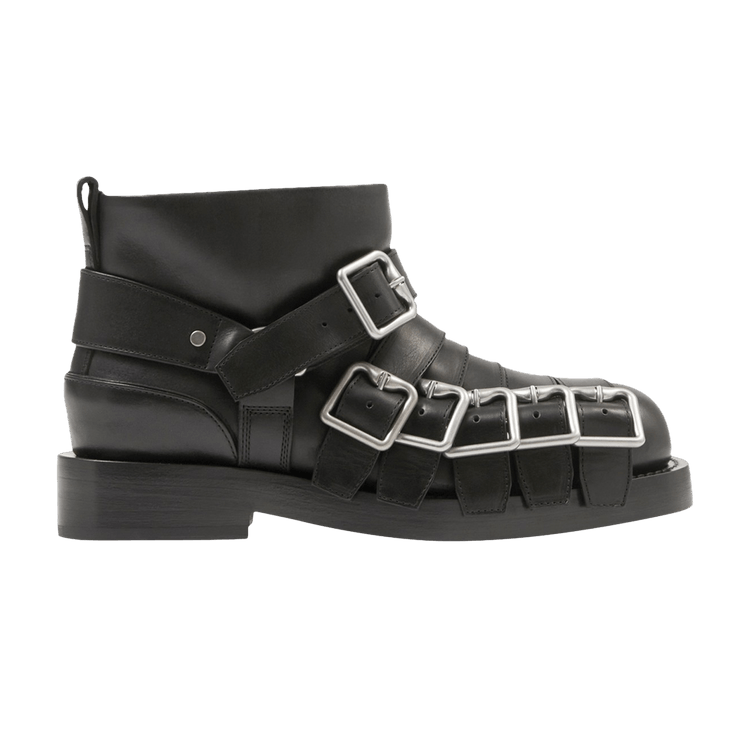 Burberry Wmns Leather Strap Boot 'Black'