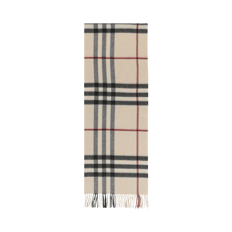 Burberry Giant Check Cashmere Scarf 'Stone'