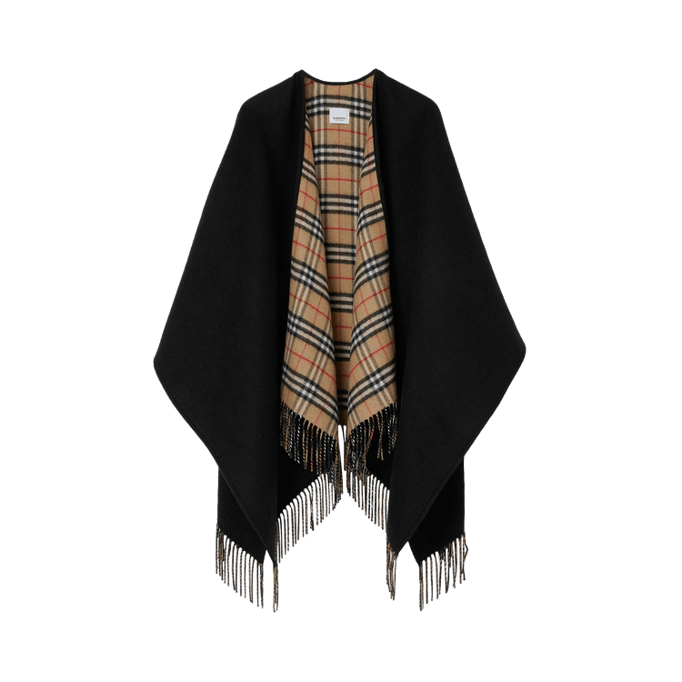 Burberry Reversible Wool Cape 'Black'