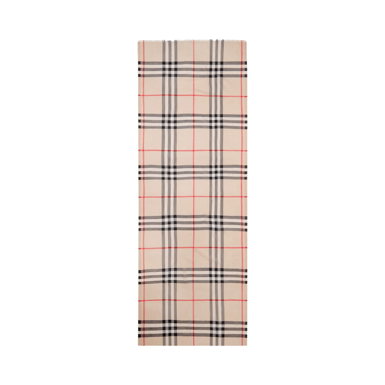 Burberry MU Gentleman Check Scarf 'Stone Check'