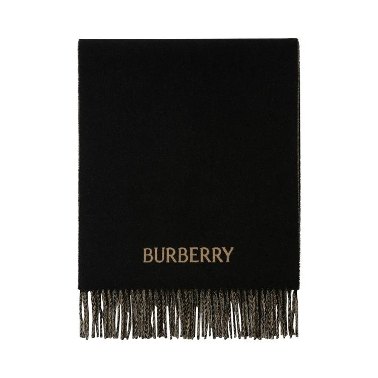Burberry Cashmere Reversible Scarf 'Camel/Black'