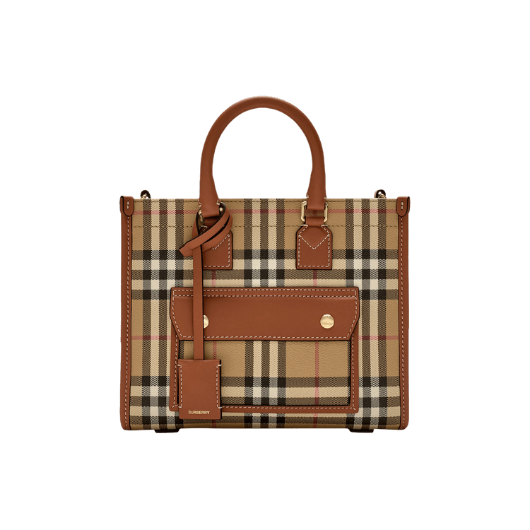 Burberry Mini Freya Tote Bag 'Briar Brown'