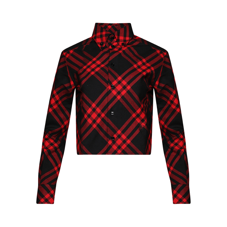Burberry Plaid Long-Sleeve Shirt 'Cranberry'