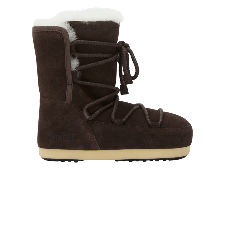 Moon Boot Evx Suede Shearling Boot 'Dark Brown'