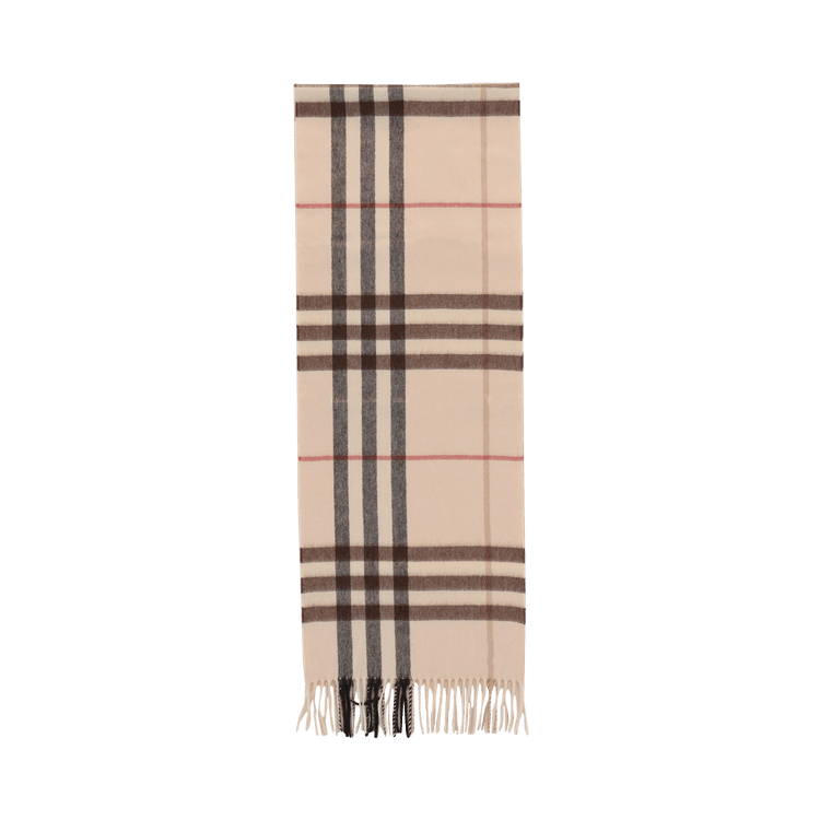 Burberry Giant Check Cashmere Scarf 'Alabaster'