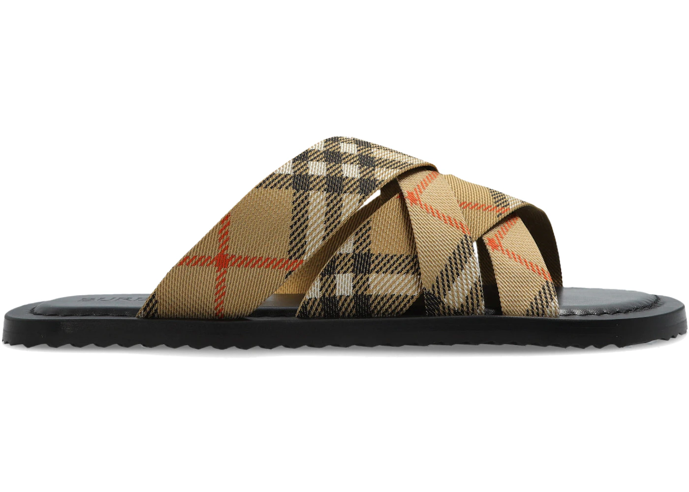 Burberry Pavillion Sandal Check Printed Beige