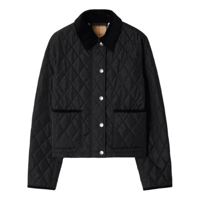 (WMNS) Burberry 26FW Oldham Cropped Quilted Jacket 'Black'