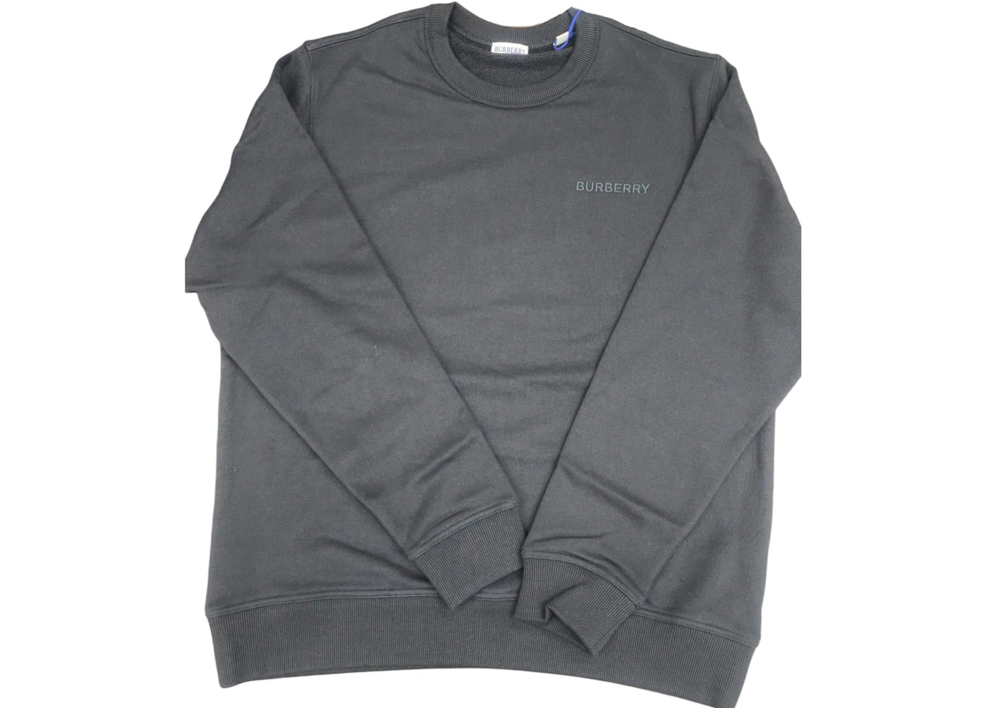 Burberry Cotton Embroidered Sweatshirt Black