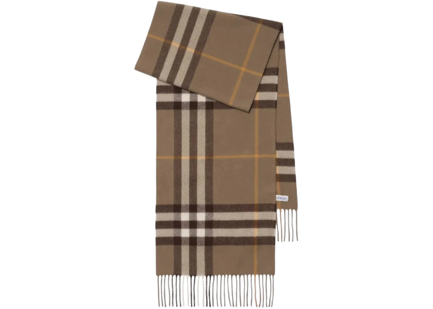 Burberry Mu Giant Chk Scarf Vole Brown