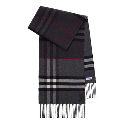 (WMNS) Burberry Check Cashmere Scarf 'Charcoal'