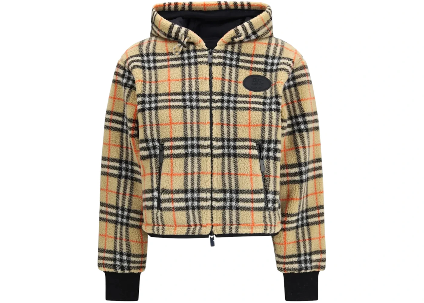 Burberry Women's Fiona Check Jacket Sand Ip Check