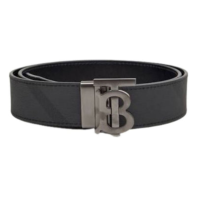 Burberry 26FW Check Reversible Belt 'Charcoal'