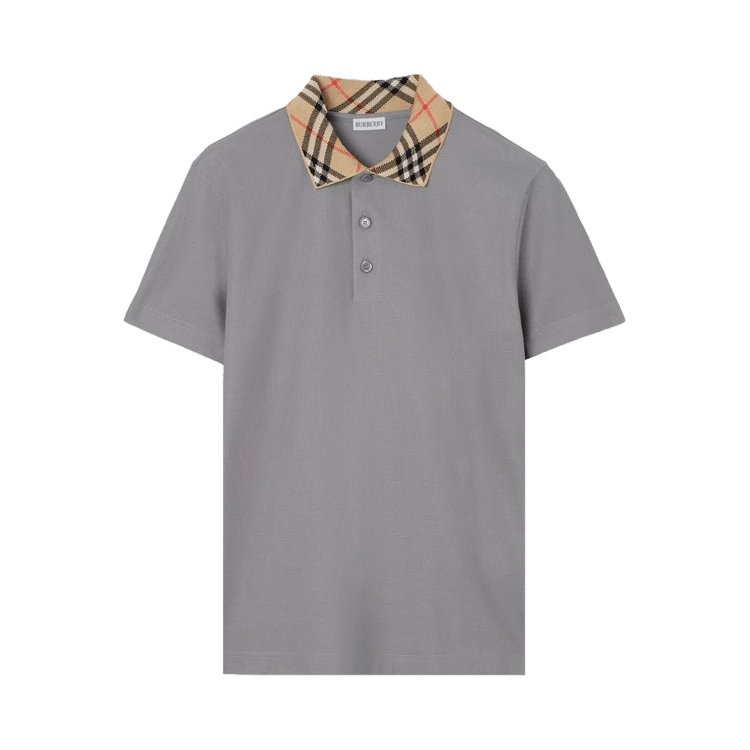 Burberry Evan Check Top 'Rainy Grey'
