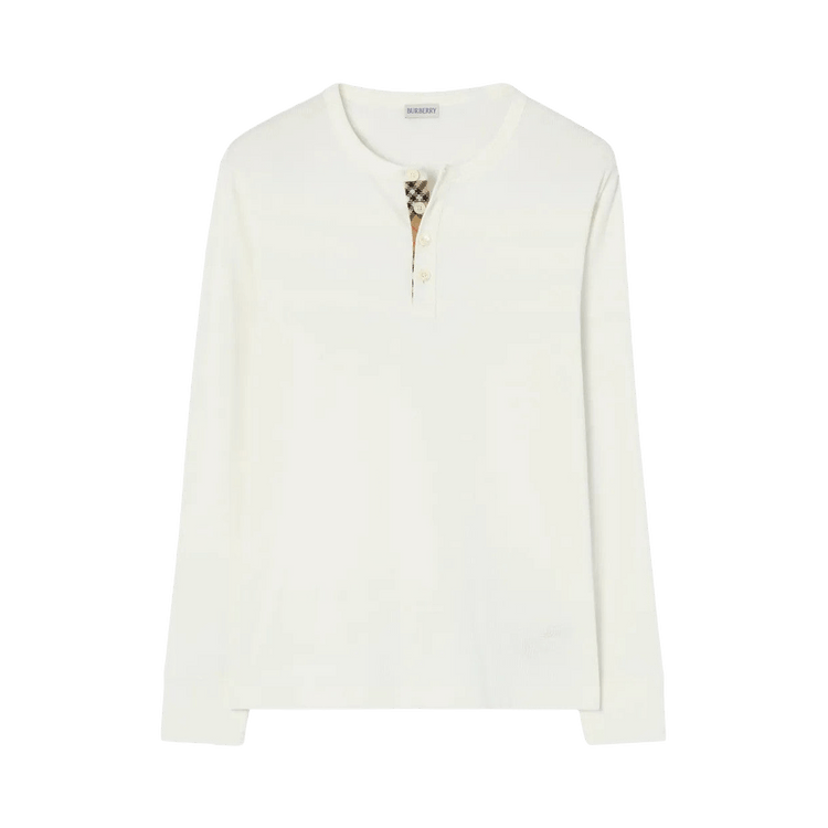 Burberry Henley Long-Sleeve Shirt 'Chalk'