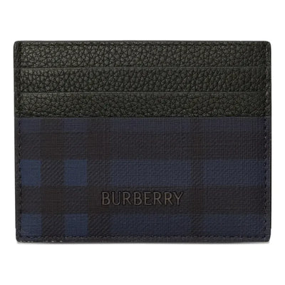 Burberry City Check Card Case 'Navy'