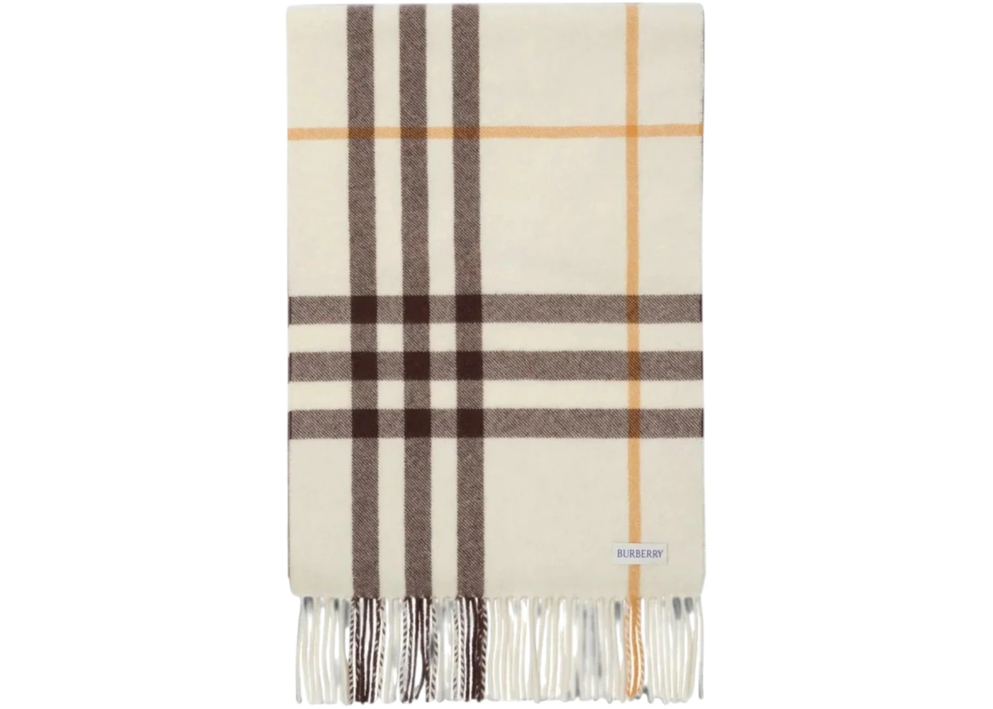 Burberry Mu 168x30 Giant Chk Cas Scarf Vole Beige