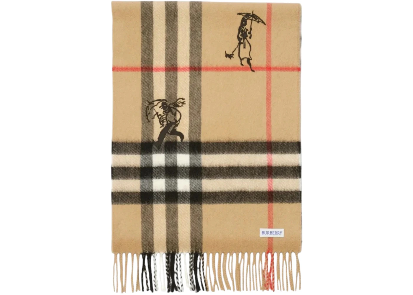 Burberry Mu 168x30 Giant Check P Scarf Archive Beige