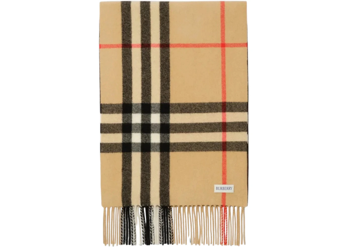 Burberry Mu 168x30 Giant Chk Cas Scarf Archive Beige