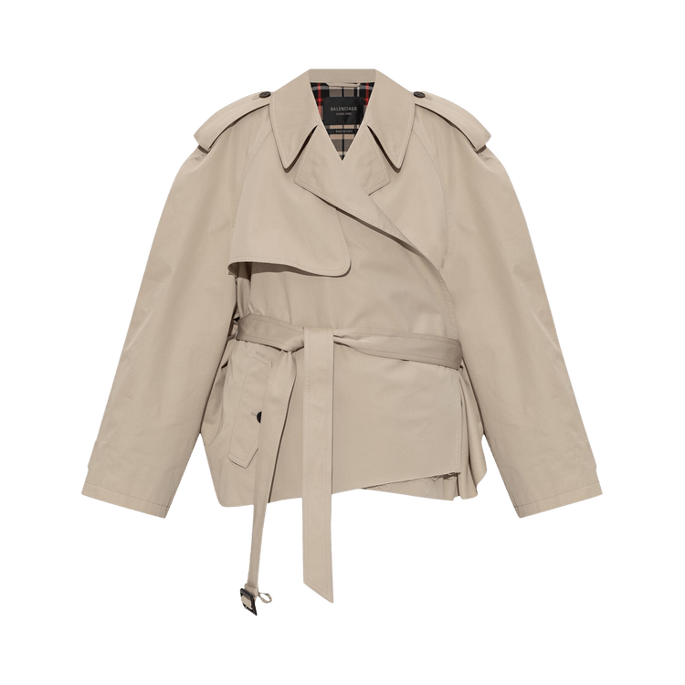 Balenciaga Cropped Trench Jacket 'Beige'